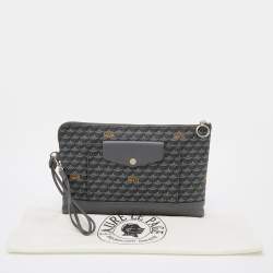 مملوكة مسبقًا حقيبة كلتش فور لو باج حمالة يد جلد و كانفاس مقوى بني و بيج 