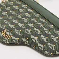Faure Le Page Green Coated Canvas Calibre 22 Wristlet Pouch