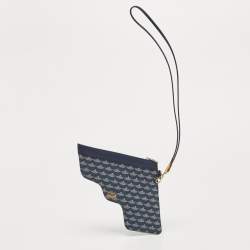 Faure Le Page Blue Coated Canvas Caliber 18 Wristlet Pouch