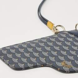 Faure Le Page Blue Coated Canvas Caliber 18 Wristlet Pouch