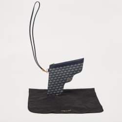 Faure Le Page Blue Coated Canvas Caliber 18 Wristlet Pouch