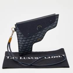 Faure Le Page Blue Coated Canvas Caliber 18 Wristlet Pouch