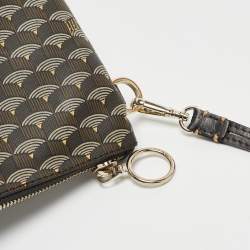 Faure Le Page Grey Coated Canvas and Leather Pouch