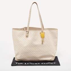 Faure Le Page Light Pink/Beige Coated Canvas and Leather Daily Battle 41 Tote