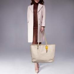 Faure Le Page Light Pink/Beige Coated Canvas and Leather Daily Battle 41 Tote