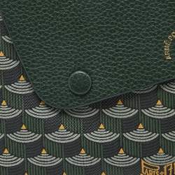 Faure Le Page Green Coated Canvas and Leather Caliber 18 Wristlet Pouch