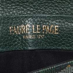 Faure Le Page Green Coated Canvas and Leather Caliber 18 Wristlet Pouch