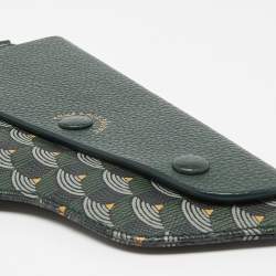 Faure Le Page Green Coated Canvas and Leather Caliber 18 Wristlet Pouch
