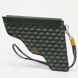 Faure Le Page Green Coated Canvas and Leather Caliber 18 Wristlet Pouch