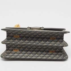 Faure Le Page Grey Coated Canvas and Leather Parade Top Handle Bag