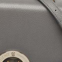Faure Le Page Grey Coated Canvas and Leather Parade Top Handle Bag