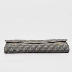 Faure Le Page Grey Coated Canvas Continental Wallet