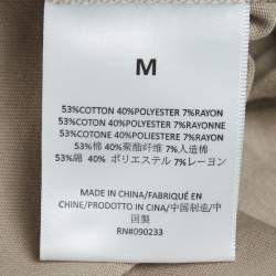 Pre Owned Fear of God Beige Logo Print Cotton Maxi Dress M