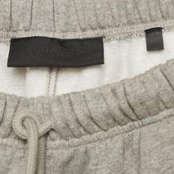 مملوكة مسبقًا Essentials Fear of God Grey Cotton Knit Fleece Lined Sweatpants S