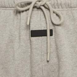 مملوكة مسبقًا Essentials Fear of God Grey Cotton Knit Fleece Lined Sweatpants S