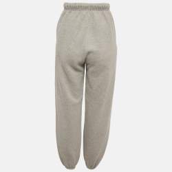مملوكة مسبقًا Essentials Fear of God Grey Cotton Knit Fleece Lined Sweatpants S