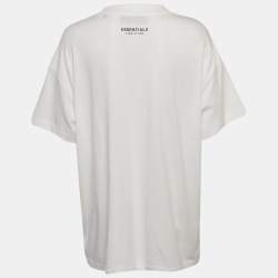 مملوكة مسبقًا تيشرت واسع فير أوف غود إسينشالز جيرسي أبيض متوسط الحجم