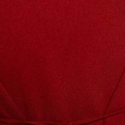 Fendi Jeans Vintage Red Wool Knit Back Tie Detail Top L