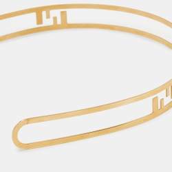 Fendi FF Gold Tone Headband 