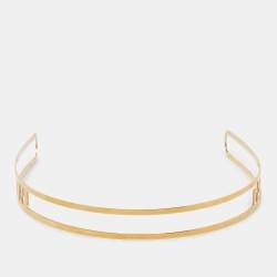 Fendi FF Gold Tone Headband 