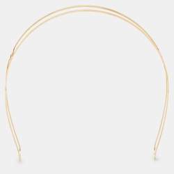 Fendi FF Gold Tone Headband 