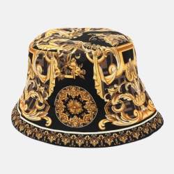 Fendi X Versace Multicolor FF Baroque Print Silk Bucket Hat