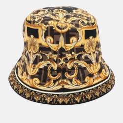 Fendi X Versace Multicolor FF Baroque Print Silk Bucket Hat