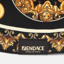 Fendi X Versace Multicolor FF Baroque Print Silk Bucket Hat