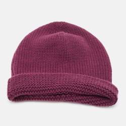 Pre Owned Fendi Burgundy Wool Knit Beanie 