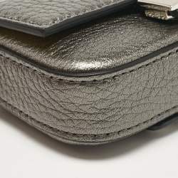 Fendi Grey Leather Nano Baguette Bag Charm