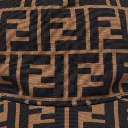 Pre Owned Fendi Tobacco Brown Zucca Pattern Canvas Baseball Cap 