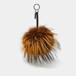 Fendi Multicolor Fox Mink Rabbit Fur Flamingo Kooky Monster Bug Bag Charm