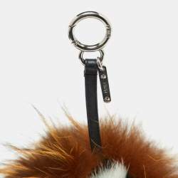 Fendi Multicolor Fox Mink Rabbit Fur Flamingo Kooky Monster Bug Bag Charm