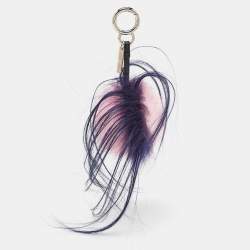 Pre Owned Fendi Multicolor Mink Fur and Leather Funky Monster Bug Bag Charm