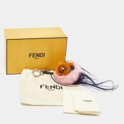 Pre Owned Fendi Multicolor Mink Fur and Leather Funky Monster Bug Bag Charm