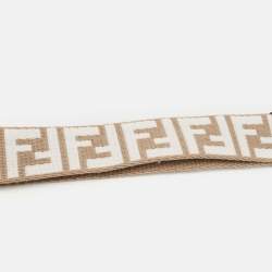 Fendi Beige Fabric and Leather FF Strap You Shoulder Bag Strap