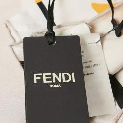 مملوكة مسبقًا Fendi Grey Printed Silk Shawl 