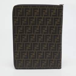 Fendi Tobacco Zucca Coated Canvas Documents Holder