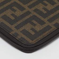 Fendi Tobacco Zucca Coated Canvas Documents Holder