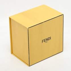 Pre Owned Fendi Gold Tone Metal Crystal Master Key Necklace