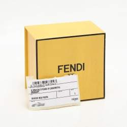 Pre Owned Fendi Gold Tone Metal Cut-Out FF Cuff Bracelet