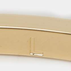 Pre Owned Fendi Gold Tone Metal Cut-Out FF Cuff Bracelet