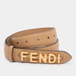 小物 FENDI Logo Zucca Pattern Belt Beige FENDI Zucca Spalmati College Belt 85 34 White 286326