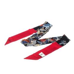 Pre Owned Fendi Multicolor Printed Silk Orchidea Fiamma Bandeau Scarf