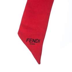 Pre Owned Fendi Multicolor Printed Silk Orchidea Fiamma Bandeau Scarf