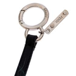 Pre Owned Fendi Red/Green Fox Fur Dad Mink Bag Charm