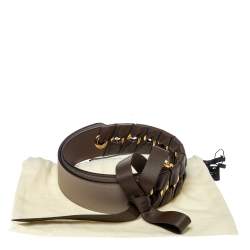 مملوكة مسبقًا Fendi Brown Leather Bow Strap You Shoulder Bag Strap