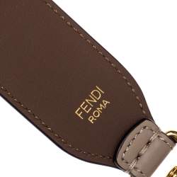 مملوكة مسبقًا Fendi Brown Leather Bow Strap You Shoulder Bag Strap