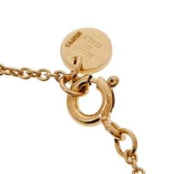 مملوكة مسبقًا Fendi F is Fendi Crystal Gold Tone Bracelet