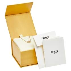 مملوكة مسبقًا Fendi F is Fendi Crystal Gold Tone Bracelet